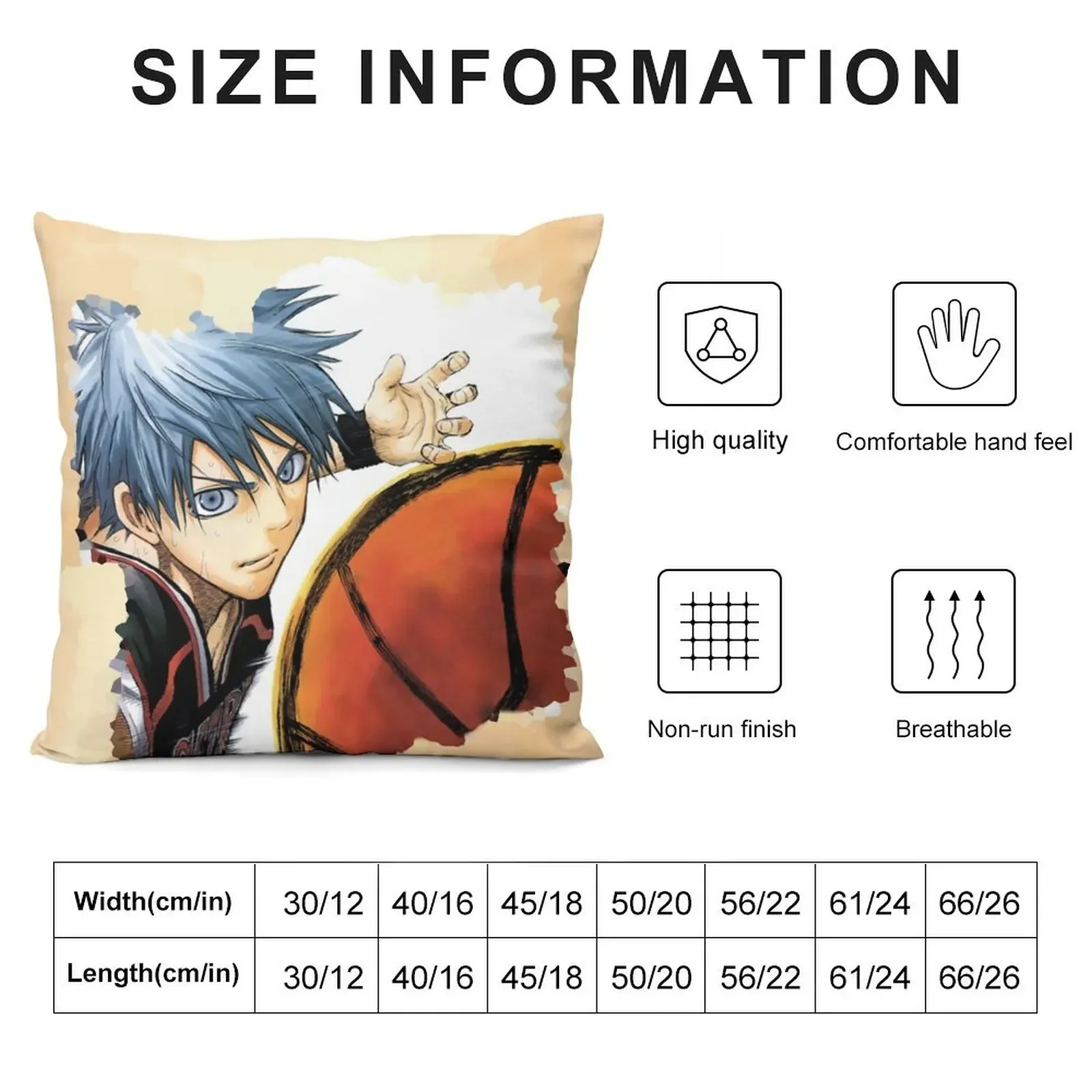 Баскетбольная подушка Kuroko's Kuroko no Basket PILLOWS &amp TOTES 1/4 BEDROOM SET: Подушка Tetsuya