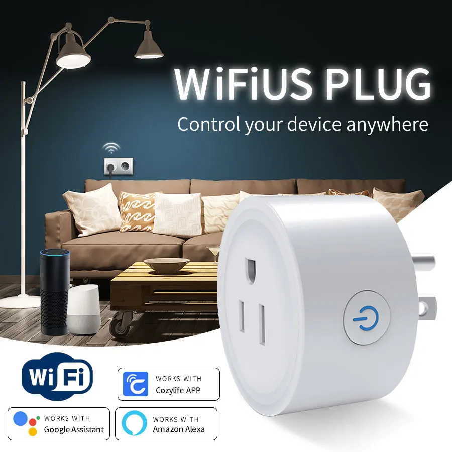 Умная розетка с Wi-Fi 10 А 100-240 В