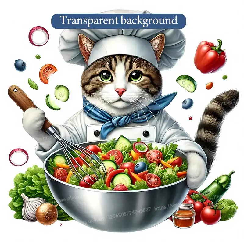 

Наклейки на стену с изображением кота шеф-повара M1277