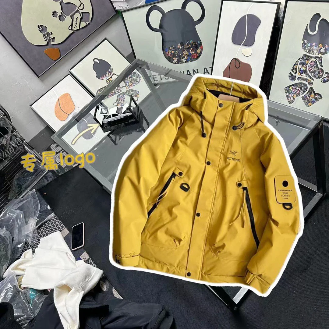 Пуховик ARCTERYX ветрозащитный согреться против морщин Тонкая посадка Зимняя