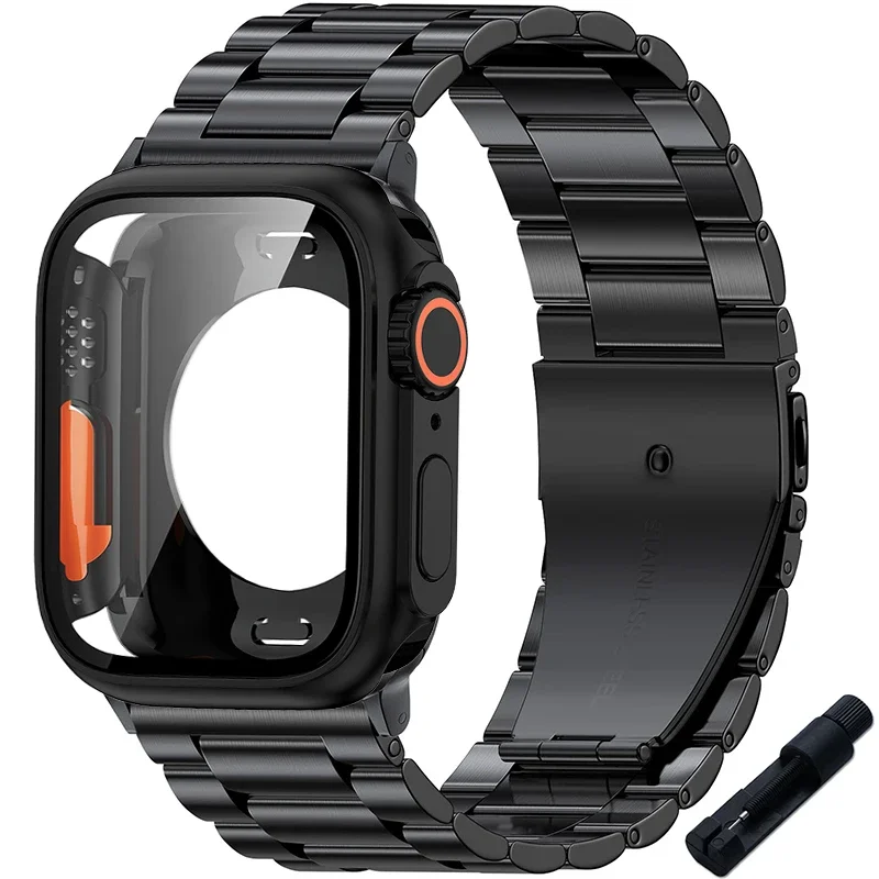 Ультраметаллический Ремешок Для Часов Apple Watch 45 Мм/41 Мм/40 Мм/44 Мм Из Нержавеющей