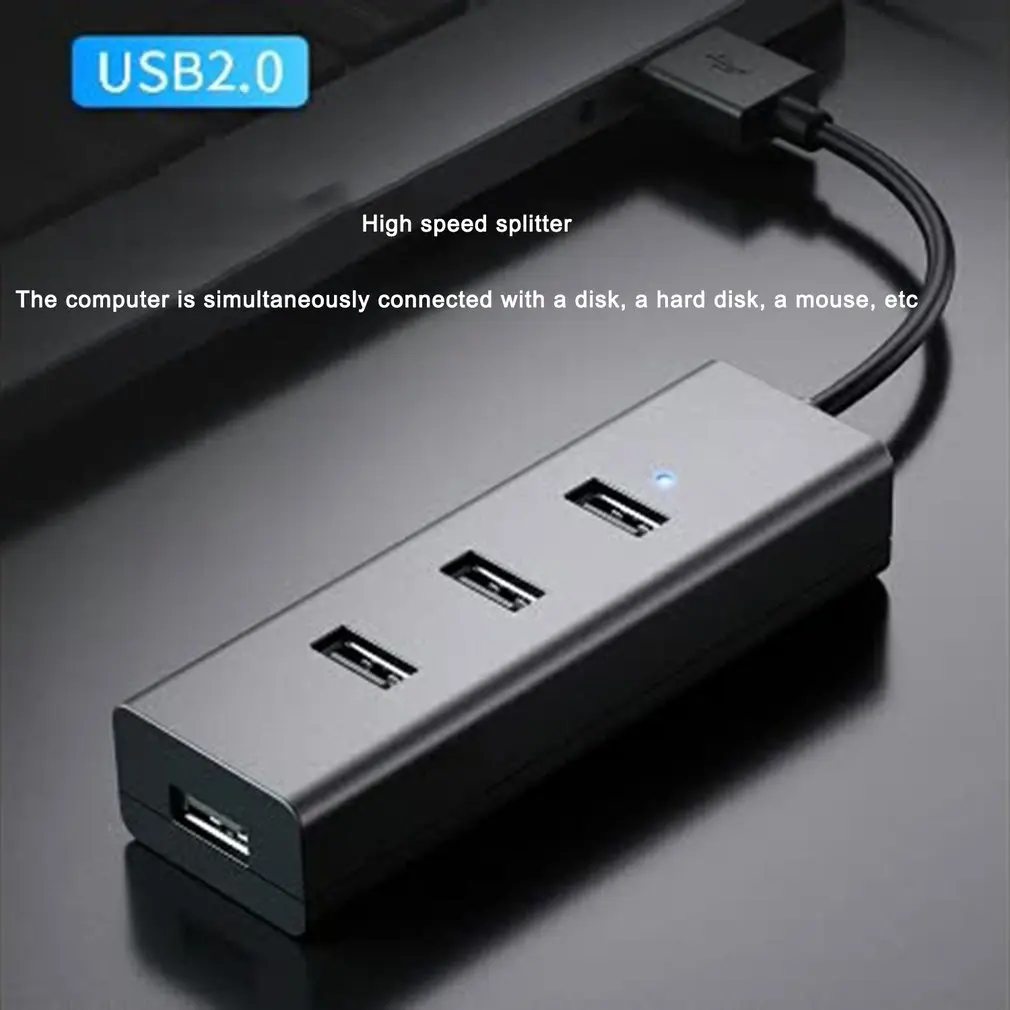 

Hot 2022 0.3/1.2/1.5m USB 2.0 Splitter 4 Ports High-speed Expansion Delayed Four USB Hub Power Supply Port Hubs Computer Adapter