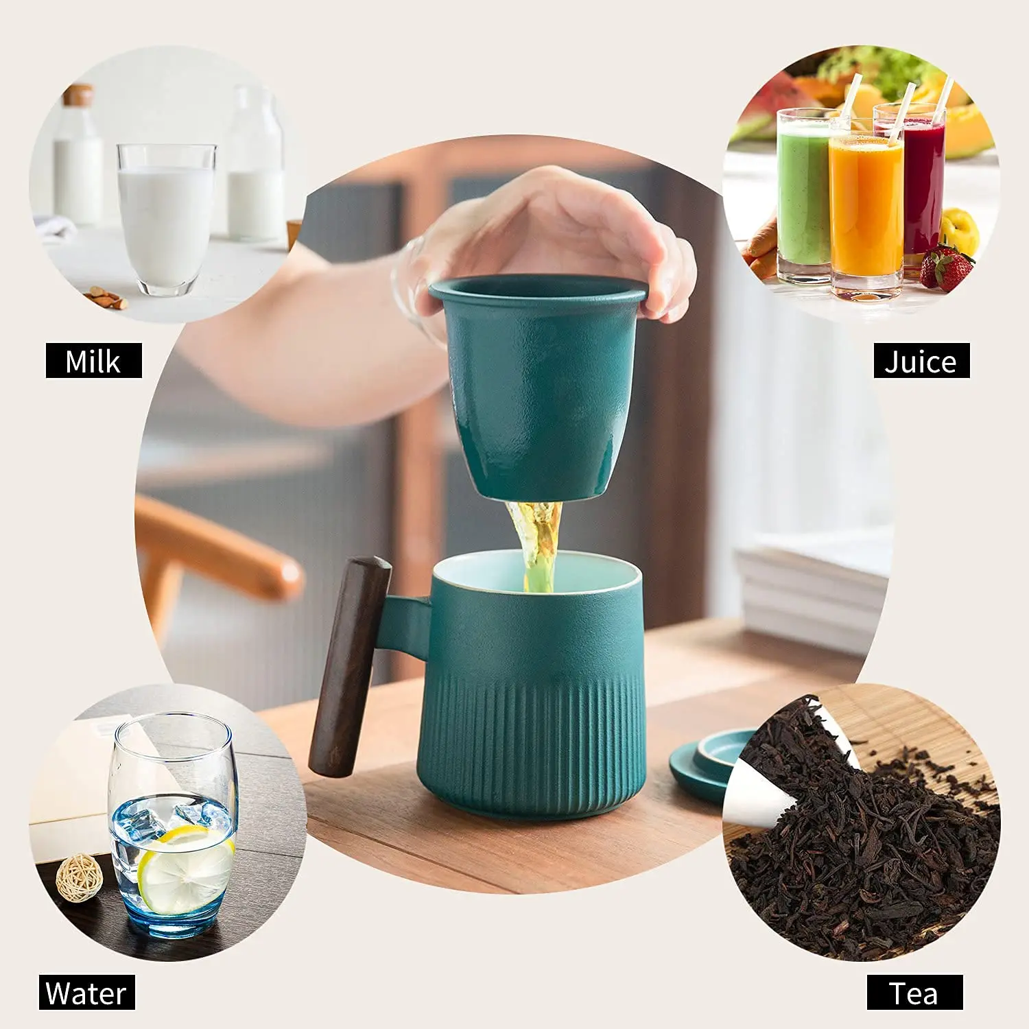 Оптовая продажа фарфоровые чайные кружки 13 5 унции керамическая чайная кружка с