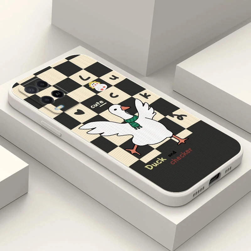 Чехол для телефона OPPO A32 A33 A53 A53S A54 A55 A73 A74 A76 a83 A91 A94 A95 A96 A97 A93 A92S 4G 5G cute duck goose