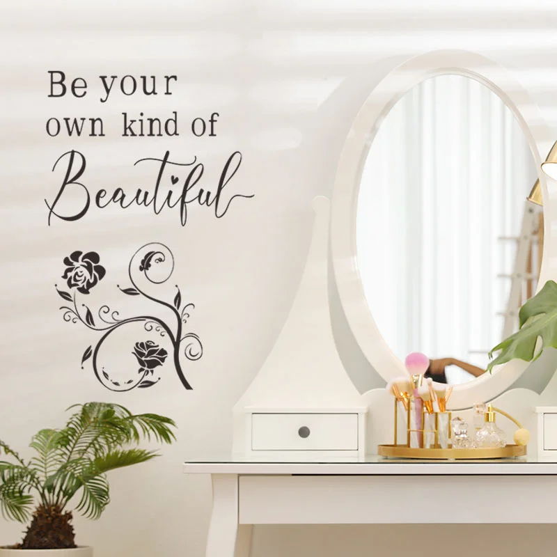 

Artistic English Be Your Own Kind Of Beautiful Home Wall Decorative Wall Paste Simple Modern Life Ins Style Wall Stickers