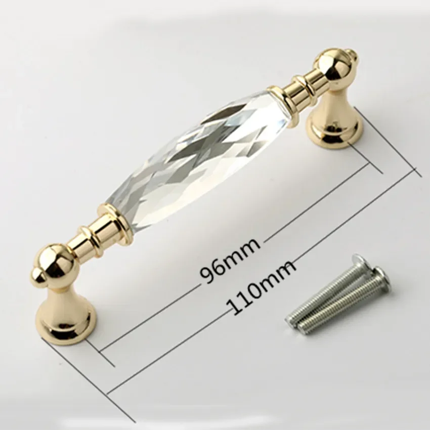 

Ручка для шкафа FMHOME хрустальная золотая