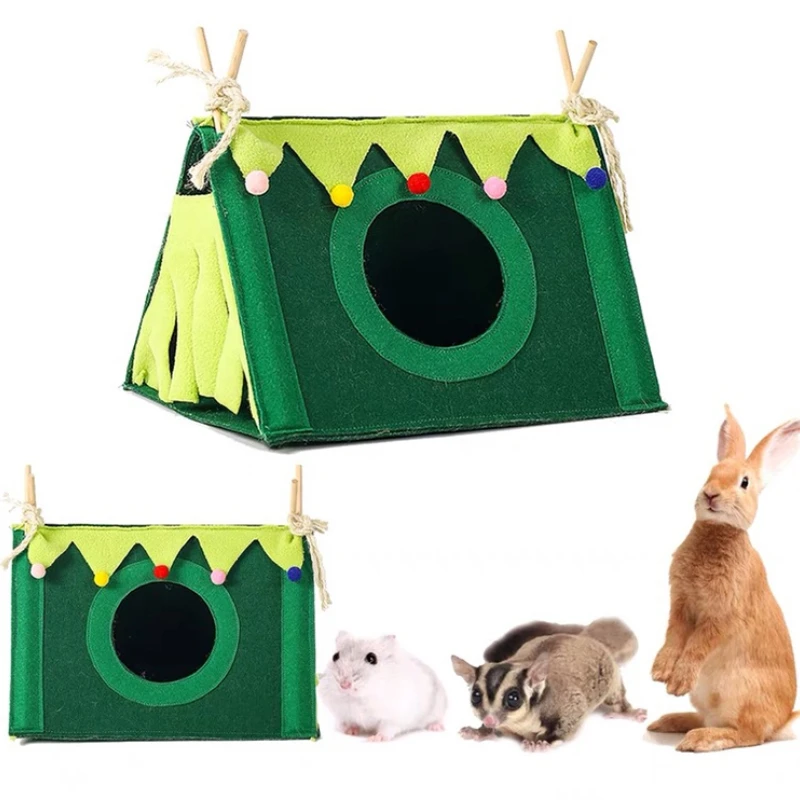 

Small Pet Nest Felt Tent Rabbit Nest Hamster House Hamster Cage Large Guinea Pig Cage Guinea Pig Small Animal Bed Accessories