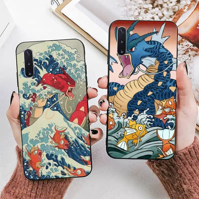 

Japanese Wave Anime Dragon Phone Case for Samsung Note 5 7 8 9 10 20 pro plus lite ultra A21 12 72