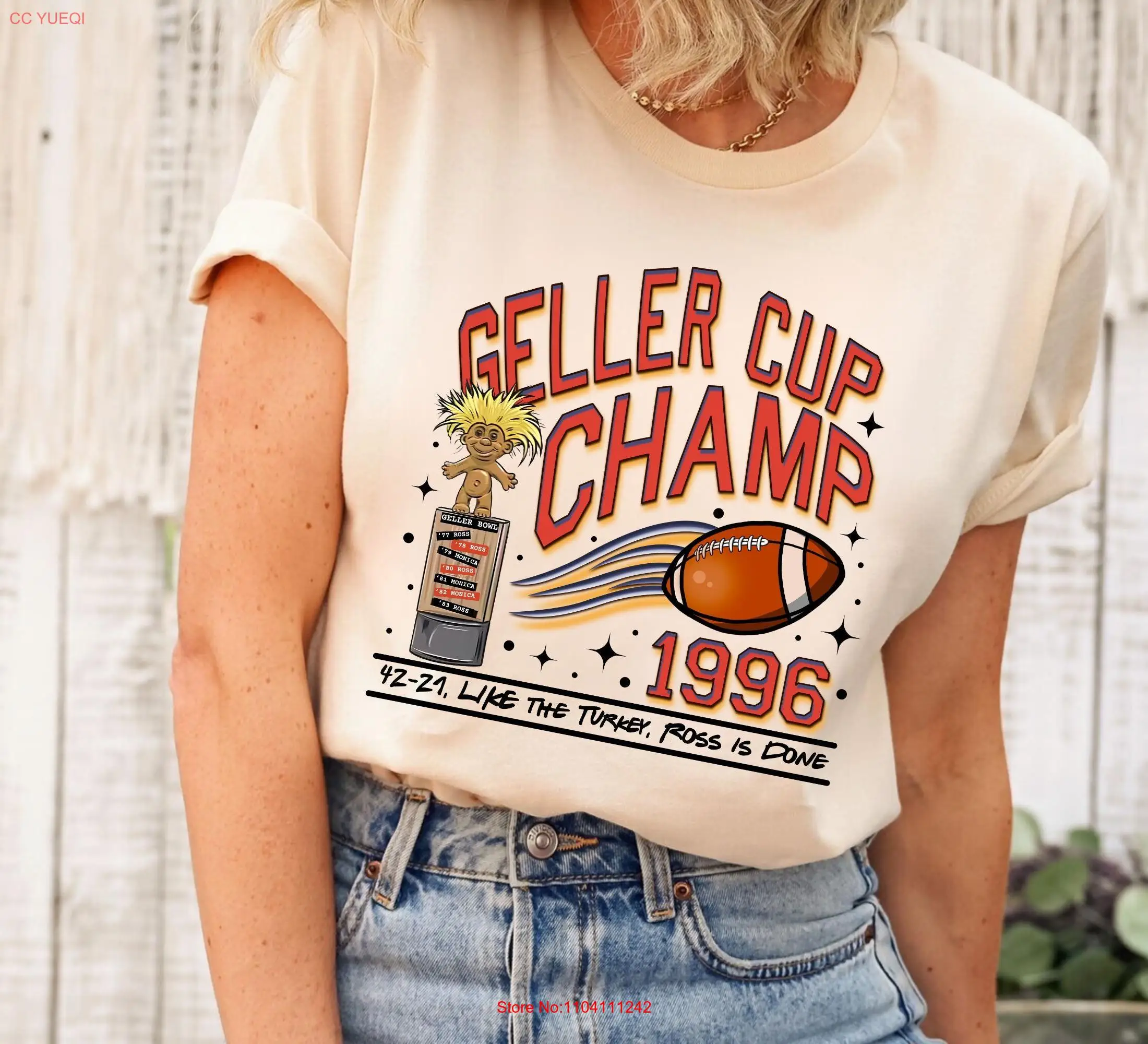 Футболка Geller Cup Champ SweaT Bowl Friendsgiving из хлопка