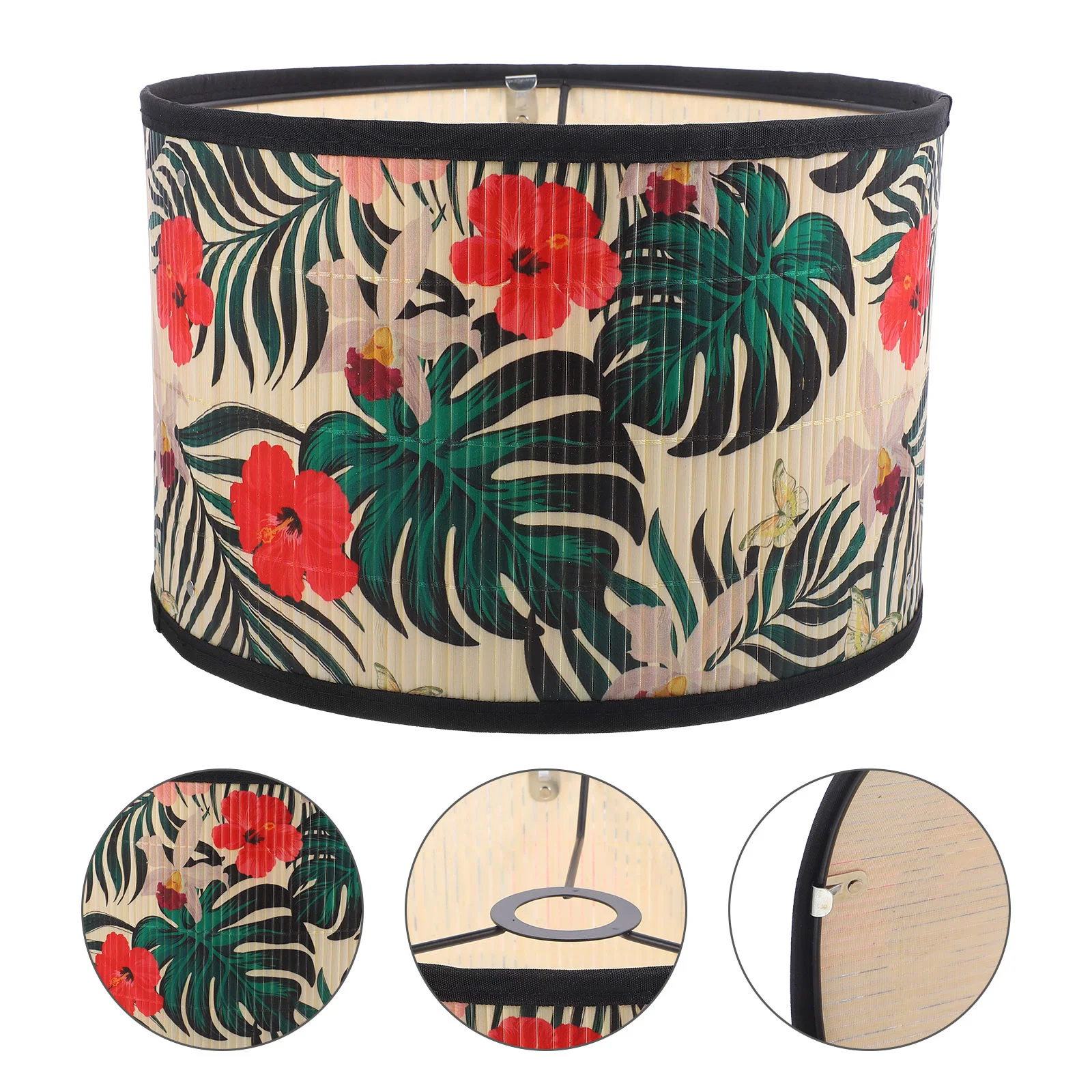 

Pendant Shade Hanging Lamp Home Decor Printing Chandelier Lampshades Ceiling Light Bamboo Cover Office Chandeliers