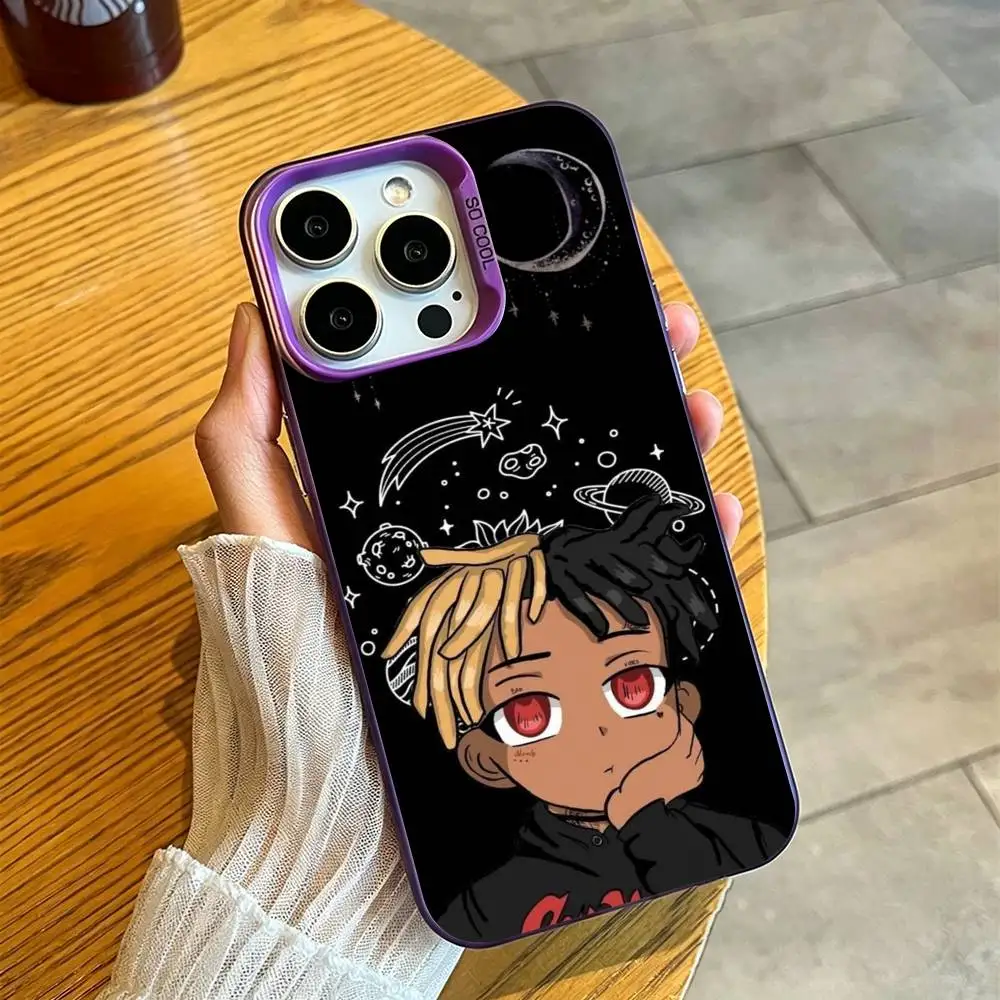Фото xxx xxxtentacion-n Чехол для телефона для iPhone 17, 16, 15, 14, 13, 12, 11, Mini, Pro, E, MAX, серебристо-белый, матовый, в стиле Candy. №4