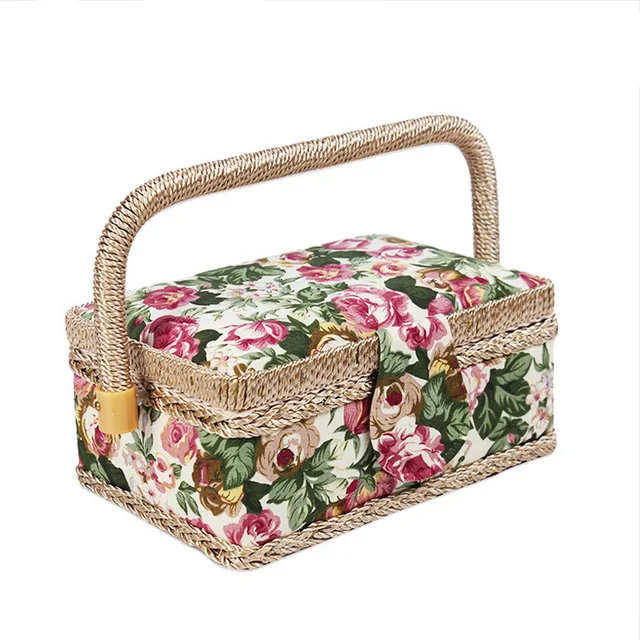 

Cross Stitch European-Style Home Daily Rose Embroidery Tool Box Radiation-Proof Fabric Sewing Kit