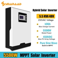 5000w solar inverter 5kva 500vdc pv 80a mppt parallel inverter 230v 48v pure sine wave hybrid wind turbine batter charger
