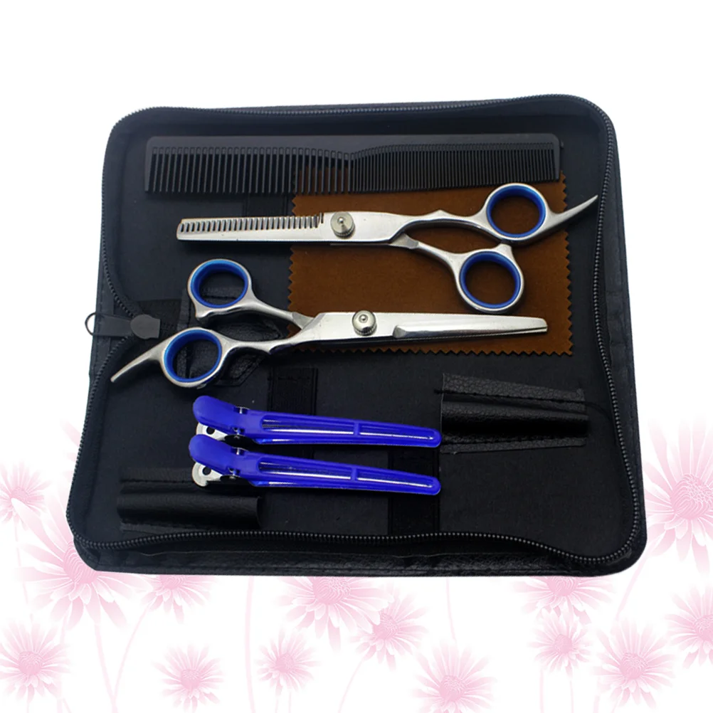 

1 Set 6 Inches Hair Cutting Stainless Steel Hair Cutting for Barbers Barber Shop (7)