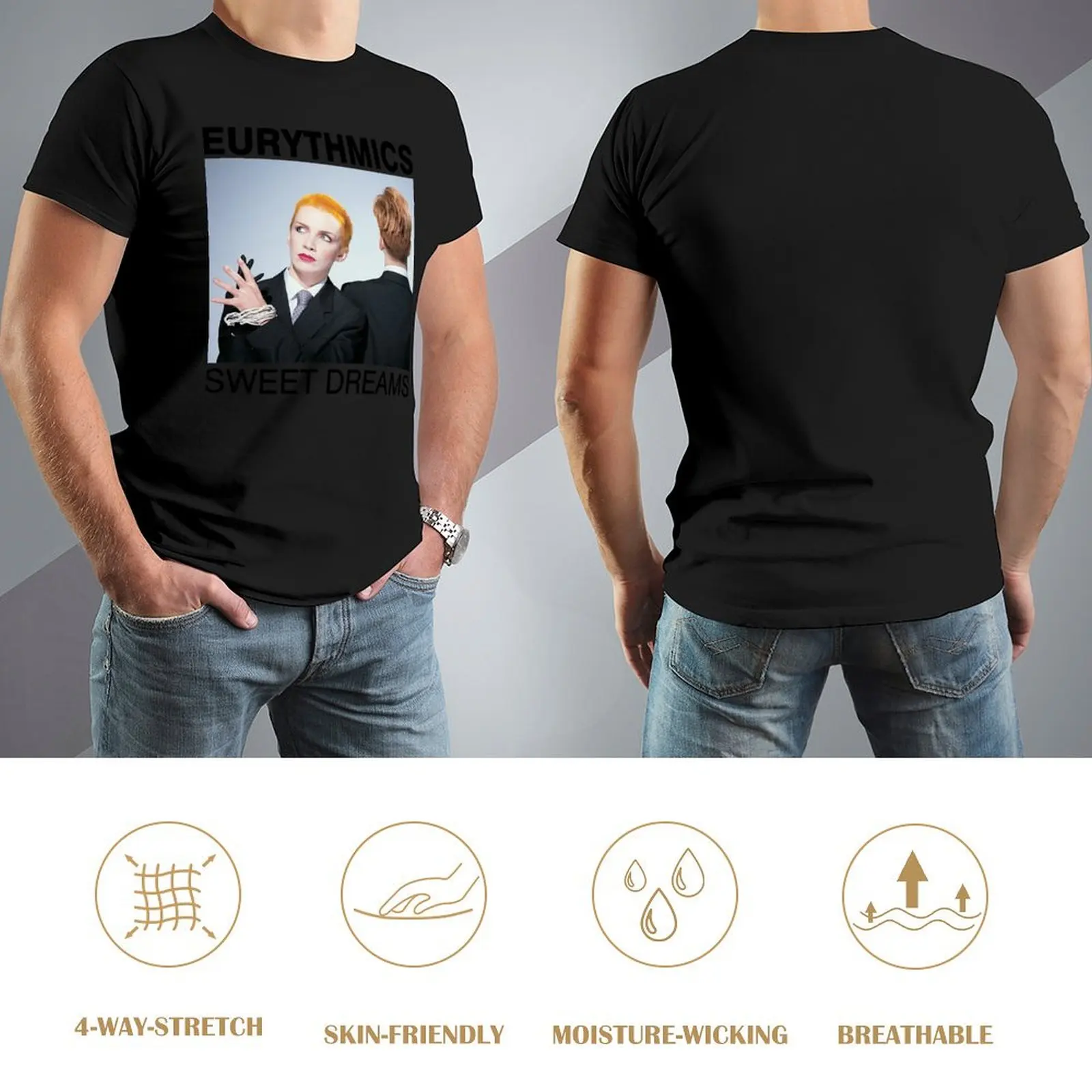 Футболка EURYTHMICS BAND мешковатые рубашки мужская одежда больших размеров