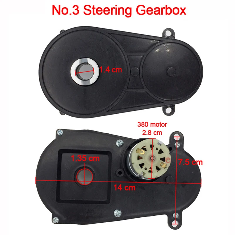 Children electric car steering motor,Steering gearbox for remote control car,rideable toy car steering reducer with engine enlarge