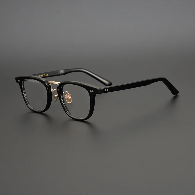 Золотые очки ручной работы в японском стиле мужская и женская оправа для