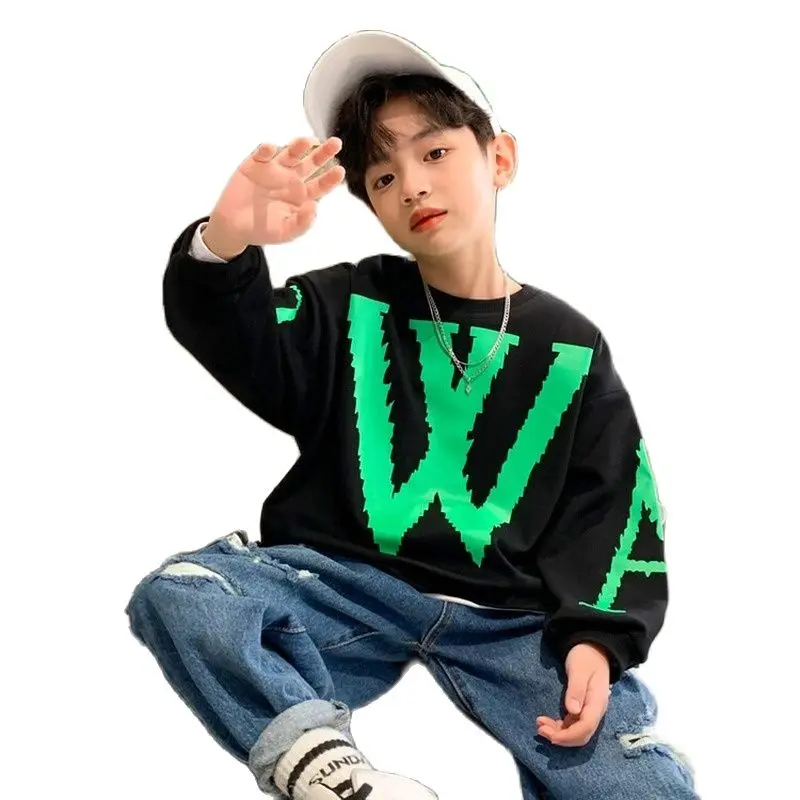 

Толстовка с длинным рукавом для мальчиков, на Возраст 4-14 лет