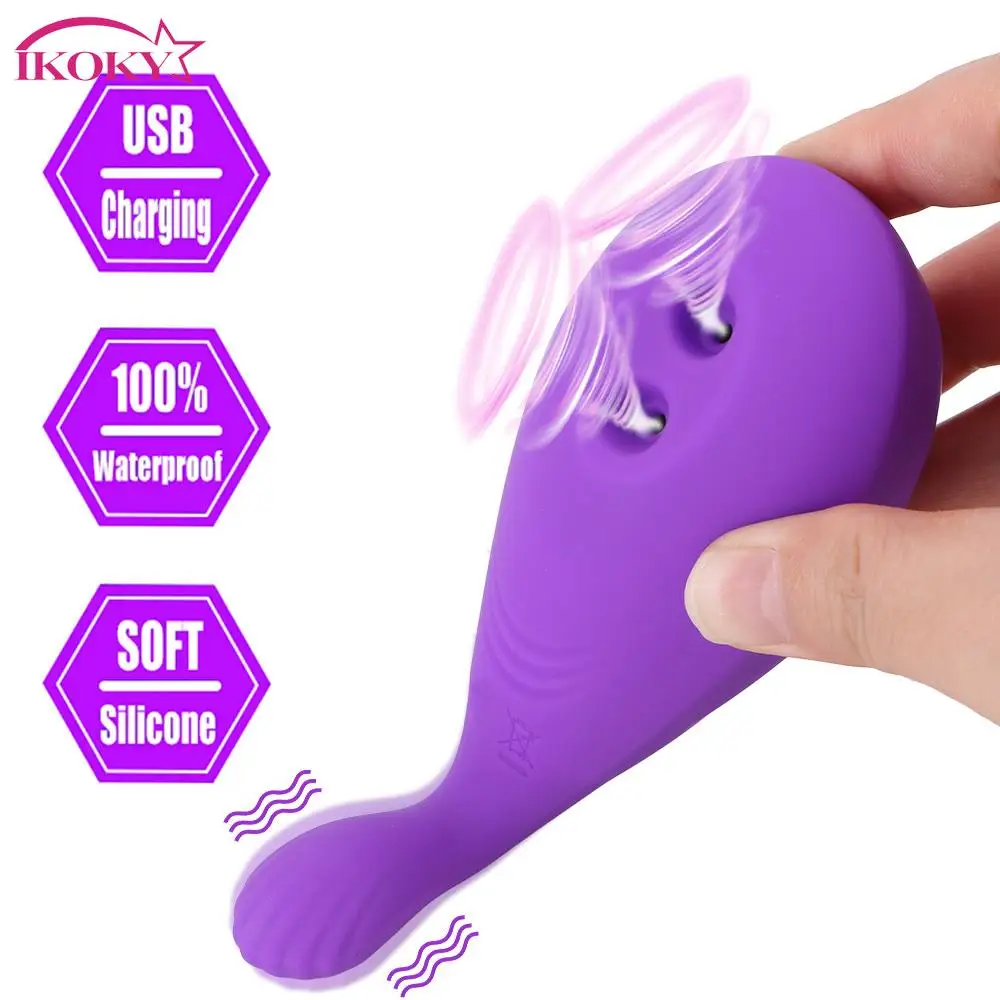 

G-spot Vibrating Dildo Double Suction Vibrators Sex Toys for Women Clitoris Stimulator Whale Shape 8 Vibration 5 sucking