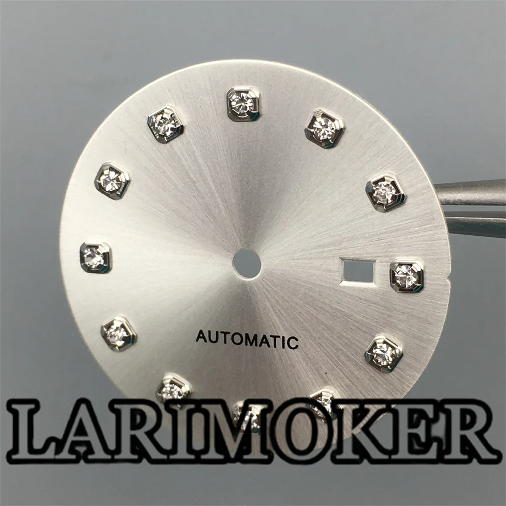 Циферблат LARIMOKER для часов с алмазным индексом 24 5 мм серебристый золотистый