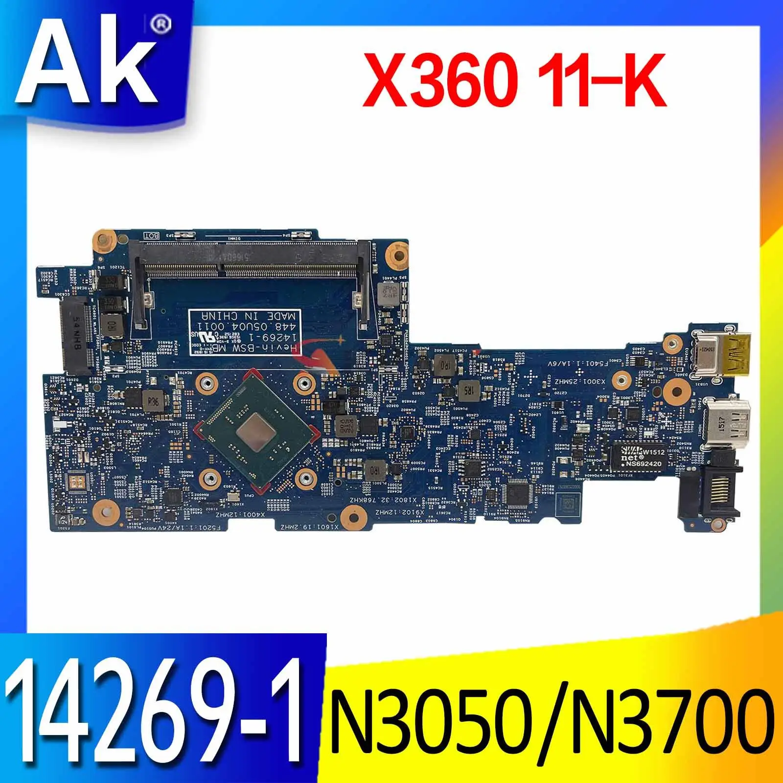 

Mainboard For HP Pavilion X360 11-K Celeron N3050 N3700 CPU Laptop motherboard mainboard 14269-1 motherboard