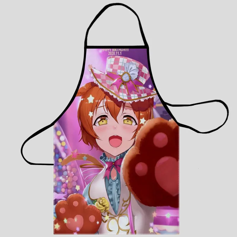 Новый фартук Hoshizora Rin, кухонные фартуки для женщин, оксфордская ткань, чистящие передники, домашнее приготовление еды