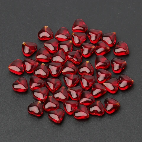 ГМB724 хрустальные бусины-шармы с сердечками 8 мм