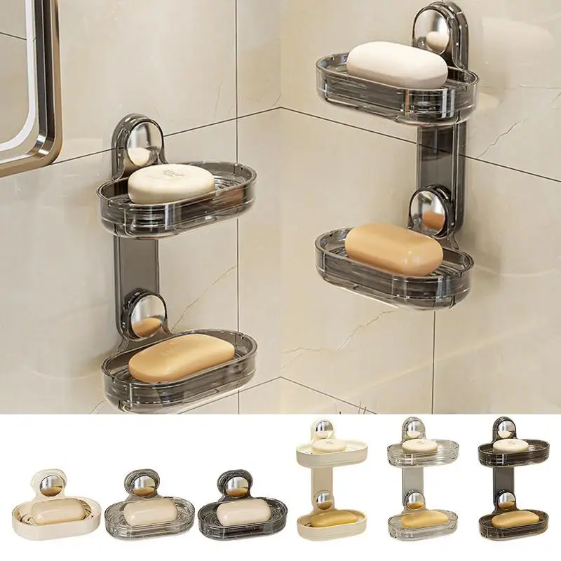 

Двойная мыльница, одинарный и двухслойный настенный диспенсер, держатель мыла для ванной, кухни, душа, Бытовые аксессуары для ванной комнаты