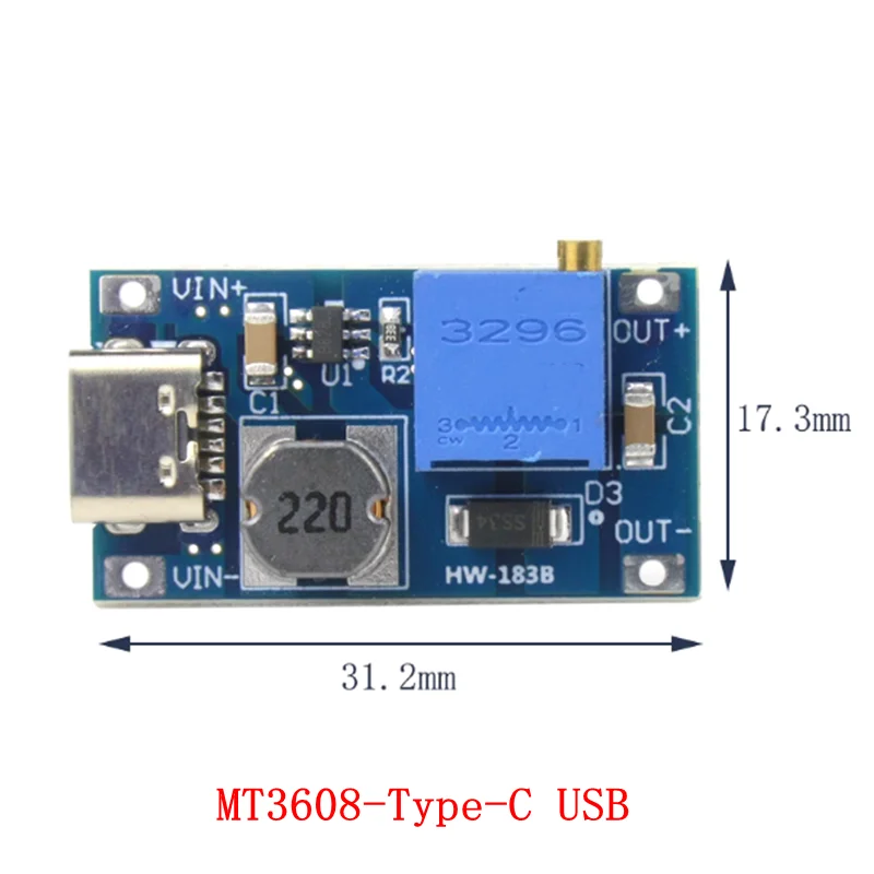 1 шт. MT3608 DC-DC повышающий преобразователь модуль повышающего источника питания