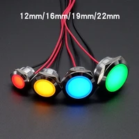 12mm 16mm 19mm 22mm metal indicator light led signal lights 12v 24v 220v red yellow blue green waterproof 2 3 two color three