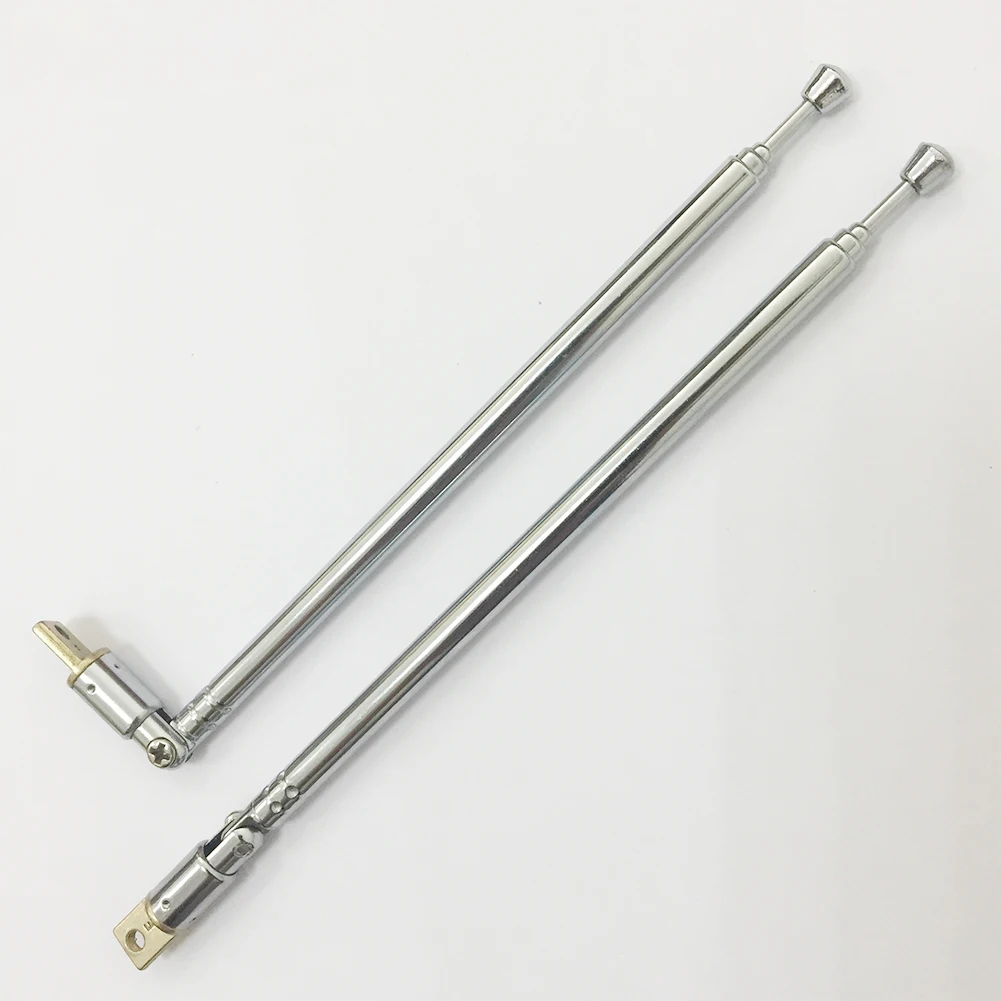 2pcs Telescopic Stretch Durable DIY Replacement Stainless Steel Universal Parts Antenna Radio AM/FM TV Equipment Accessories Car |