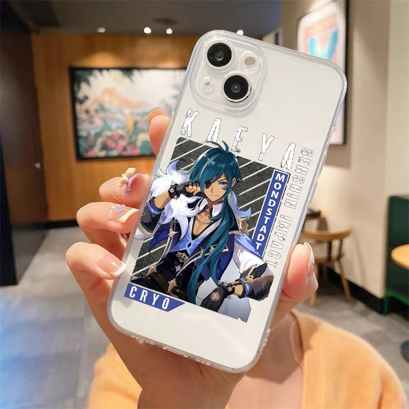Genshin Impact Hu Tao Cute Luxury Transparent Soft Phone Case For iPhone 14 13 12 11 Pro Max XS X XR SE3 7 8 Plus Cover Fundas