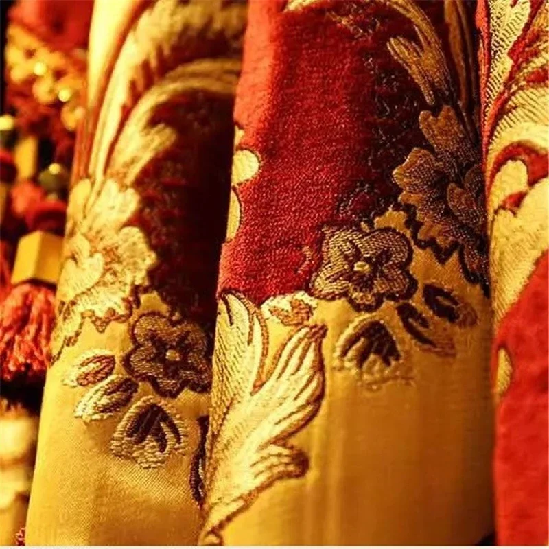 Королевские аристократические европейские шторы с вышивкой полноразмерные