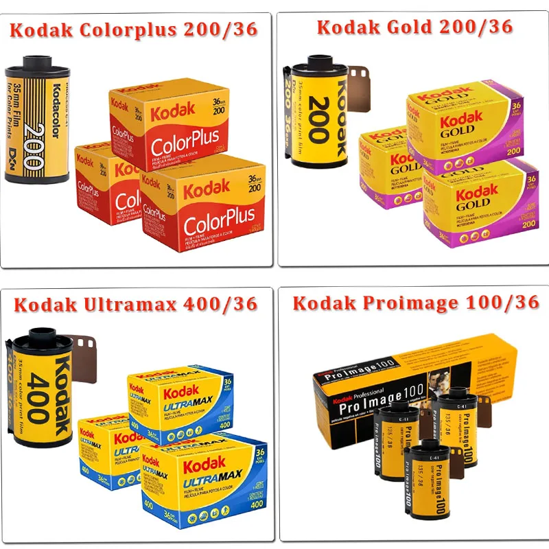 

3 рулона Kodak Color plus 200/KODAK Gold 200/Kodak Ultramax 400/Kokak Proimage 100 цветная пленка 135 отрицательная пленка подходит для M35 M38