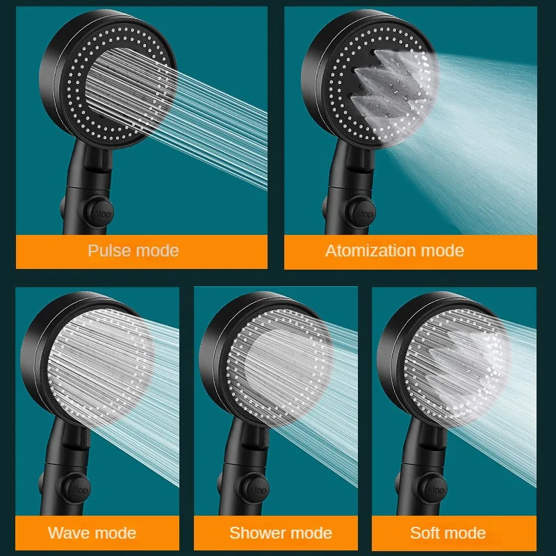 

Large Water Spray Mist Shower Head with Five Speed Multi Function for Ultimate Shower Experience