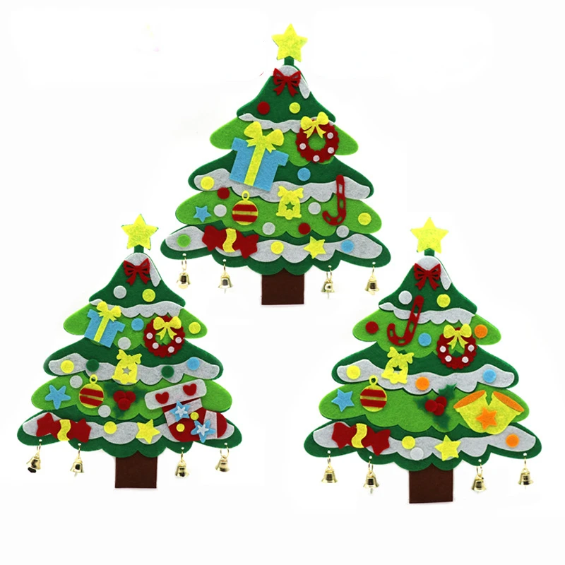 

DIY Felt Christmas Tree Kids Toys For Children Kindergarten Crafts Snowman Educational Toys Decoration Best Gifts For Children