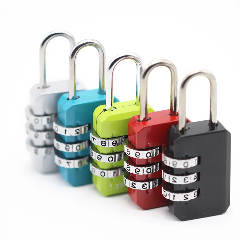 

3 Dial Digit Password Lock Combination Suitcase Luggage Metal Code Password Locks Padlock Travel Safe Travel Luggage Anti-Theft