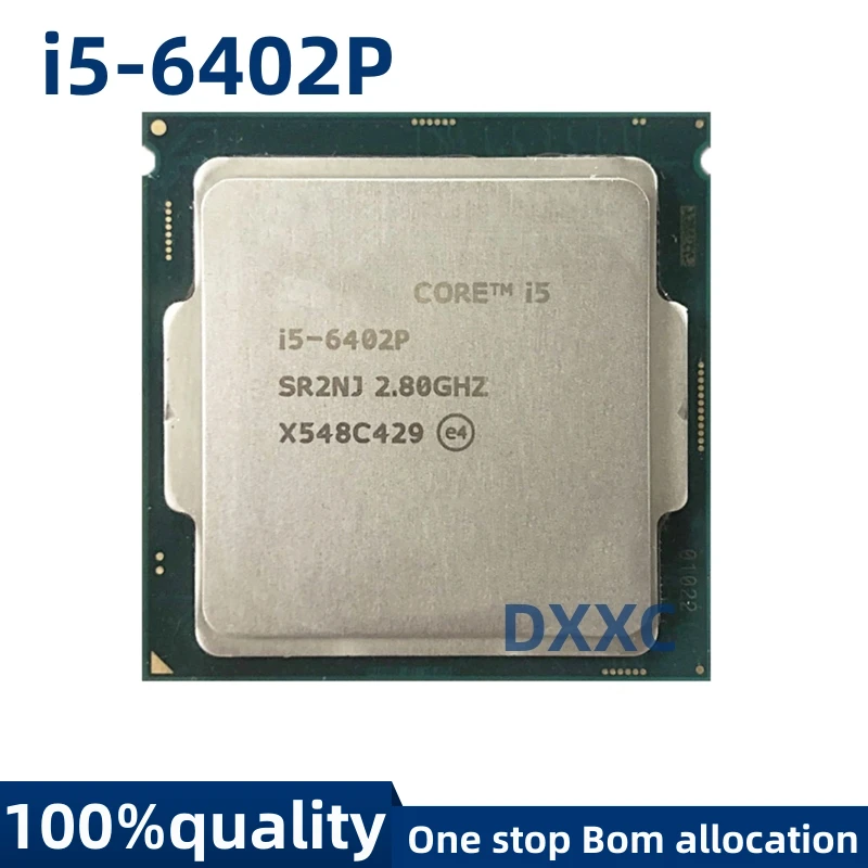 Используется для i5 6402P I5-6402P 2,8 ГГц с четырехъядерным, четырехпоточным ЦПУ процессором 6 Мб 65 Вт LGA 1151 Оригинал SR2NJ