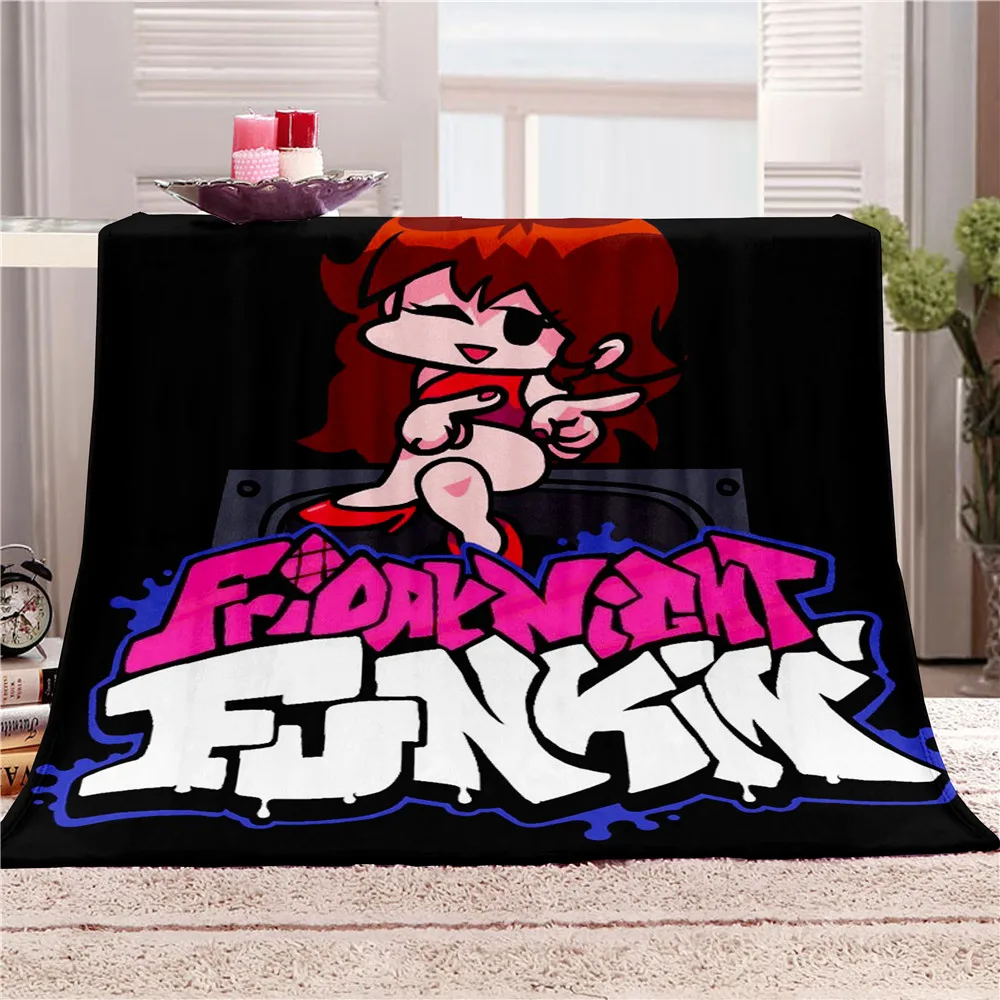 

Friday Night Funkin 3D Printed Flannel Blanket Sherpa Fleece Throw Warm Gift for Kids Adults Sofa Bed Home Office