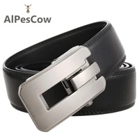 genuine leather belt for men 100 alps cowhide automatic buckle belt slide designer brand ratchet waistband formal casual male