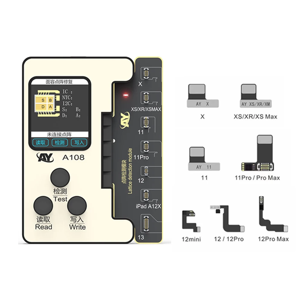 

Модульный проектор AY A108 для ремонта точечной матрицы, чтение, запись, распознавание лица, гибкий кабель, без сварки, для iPhone X-14 Pro MAX