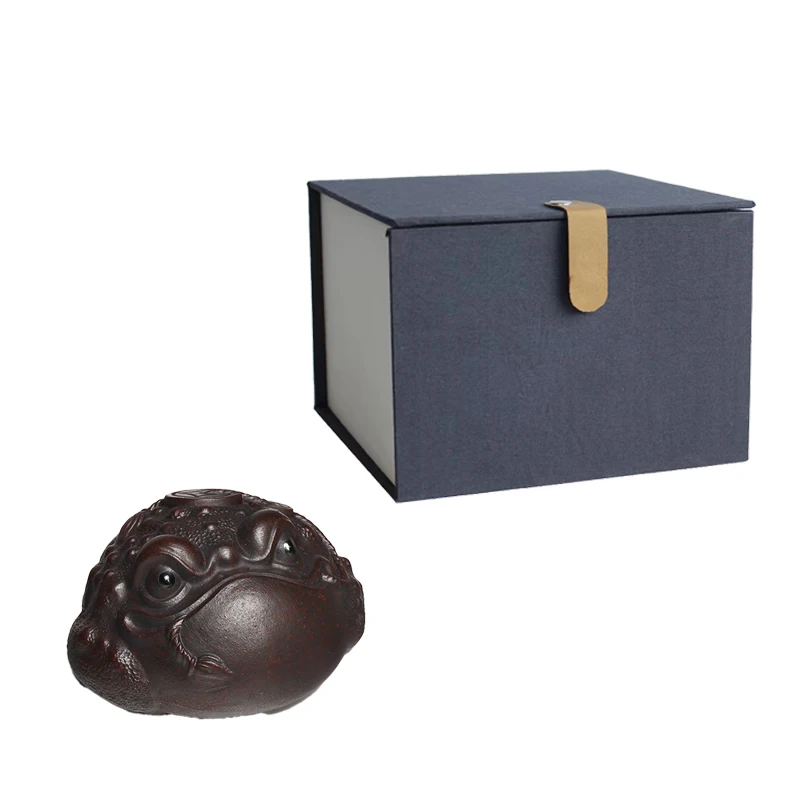 Ручная статуя жабы из фиолетовой глины BOUSSAC