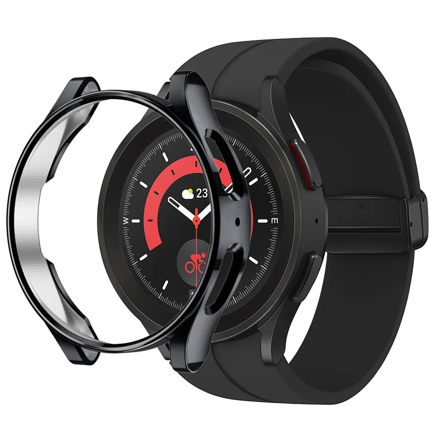 TPU Soft Case For Samsung Galaxy Watch 5 Pro Accessories 45mm Anti-fall Protective Cover for Watch 5Pro Bumper Shell Hollow Case