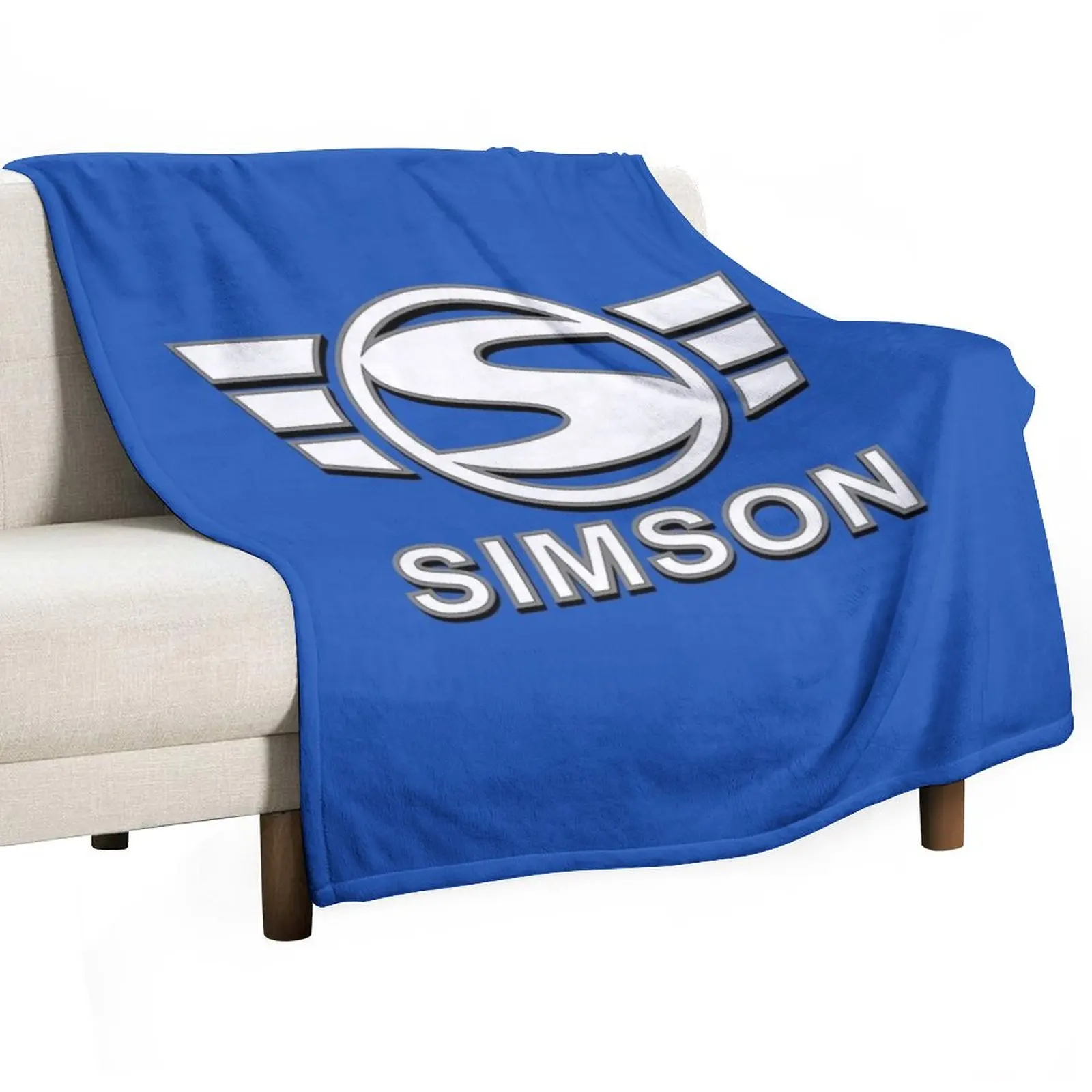 Тонкое одеяло Simson Logo 3D Spezial (белое) для дивана тонкие волосатые одеяла
