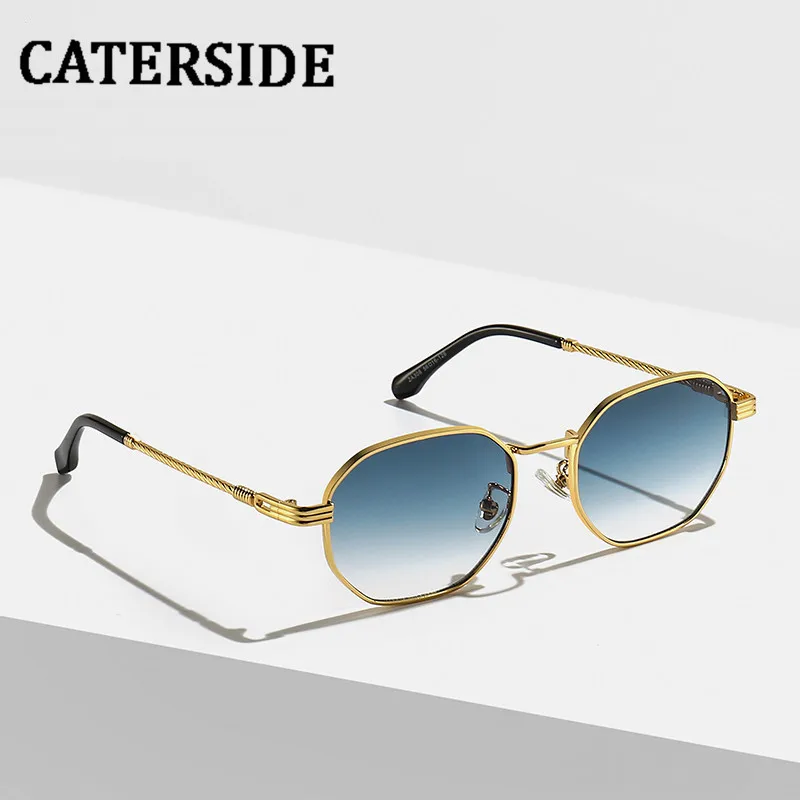 

CATERSIDE Fashion Retro Sunglasses Women Men Summer Punk Stysle Metal Frame Dropship Vintage Luxury High Quantity Eyewear UV400