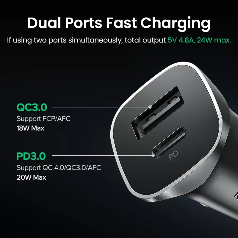 

2022 trend for iPhone 13 12 Car Charging Quick 4.0 3.0 Charge Moible Phone Charger Car Charger Type C Fast USB Charger
