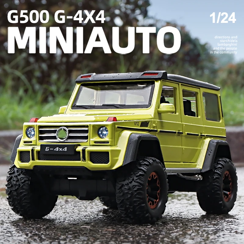 

High Simitation 1:24 G500 4x4 V12 Off-Road Alloy Car Model Diecast Vehicle Pull Back Car For Kids Children Gifts Toys