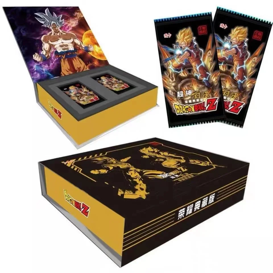 

Dragon Ball Cards Collector's Edition Showdown EX Anime Bronzing Flash Gold Card Son Goku Vegeta IV Super Saiyan Toys Cards
