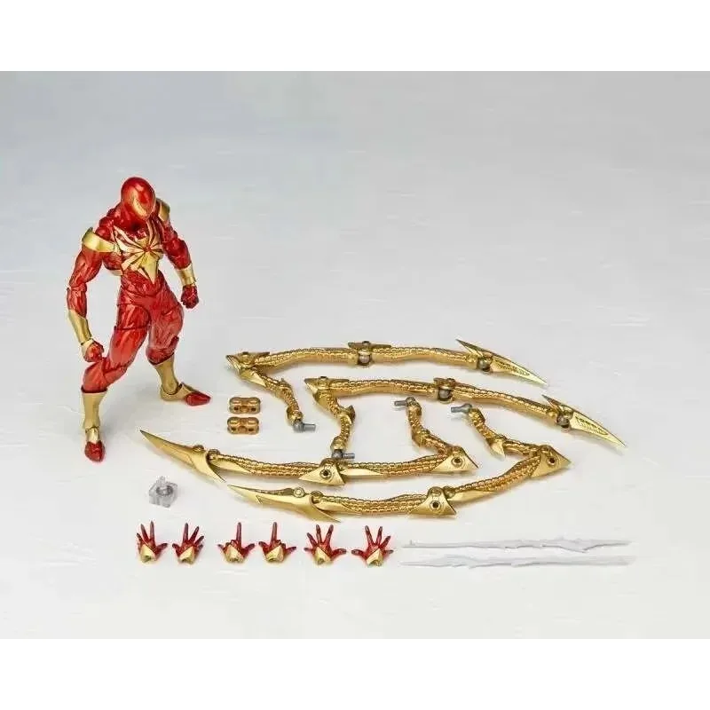 Фото В наличии: Заводская восстановленная версия фигурки Спайдера в стиле Океан Ямагучи, стальная статуэтка Питера Пэйда в красно-золотом цвете №4