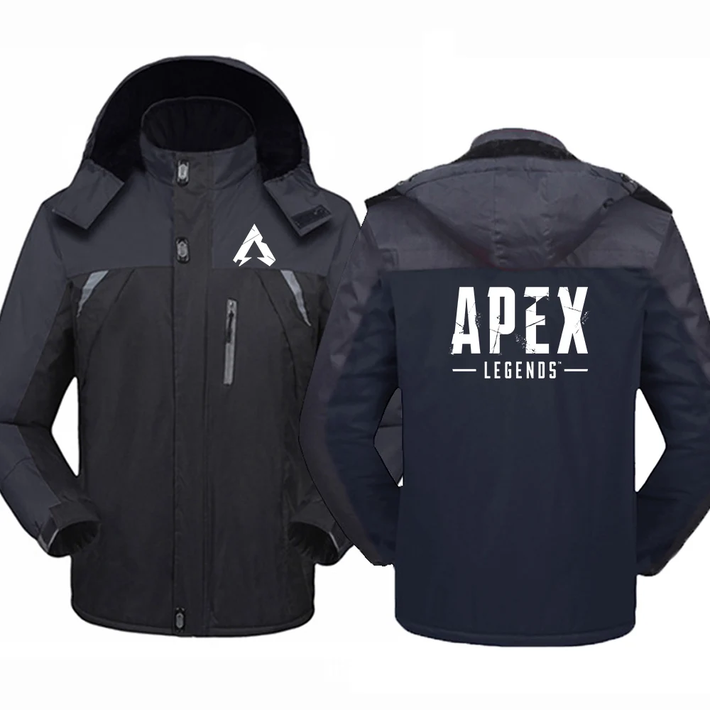 

Apex Legends Game 2022 Men's New Winter Jacket Thick Warmer Waterproof Hooded Parka Coat Windbreaker Fleece Pullover Jacket Top